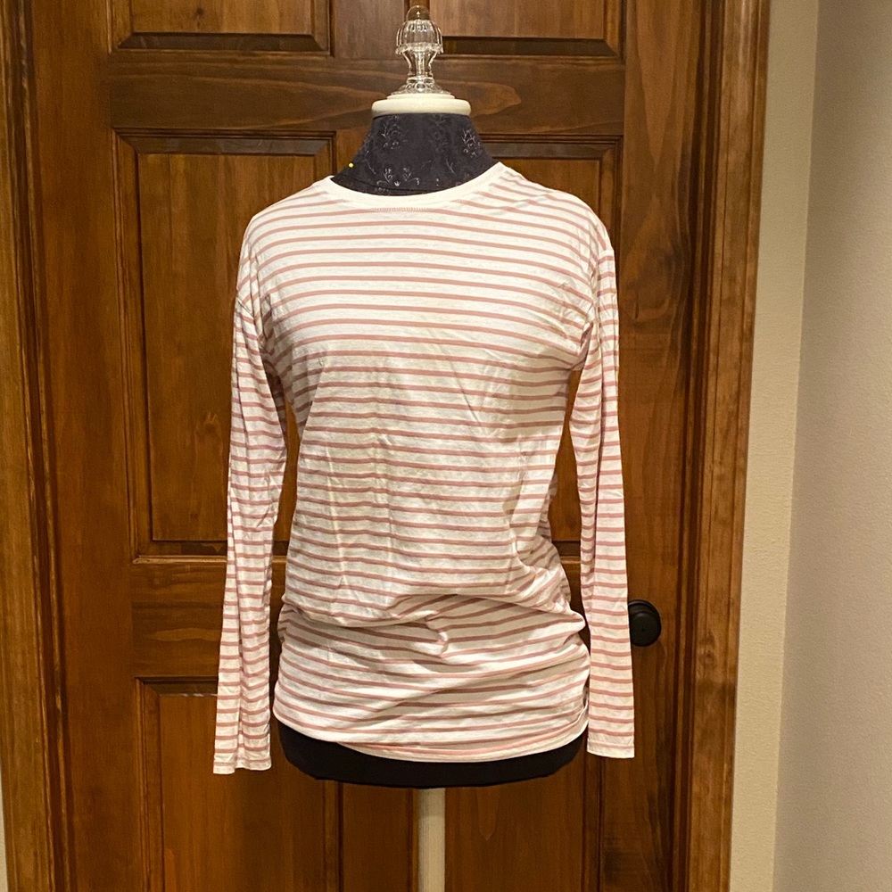 ASOS Long Sleeve Tee Shirt in Pink and White 💜
